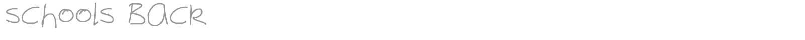 schools Back font preview